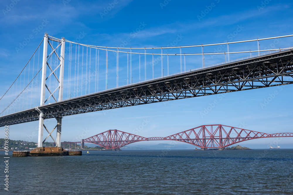 Firth Of Forth Bridges In Scotland