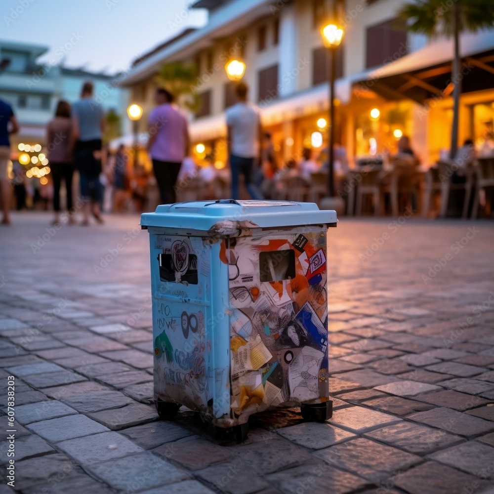 Obraz premium Garbage can on the street with high quality