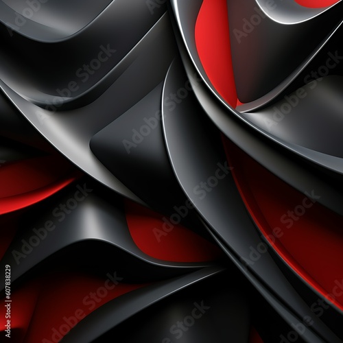 3d abstract background with red and black accent Created with Generative AI
