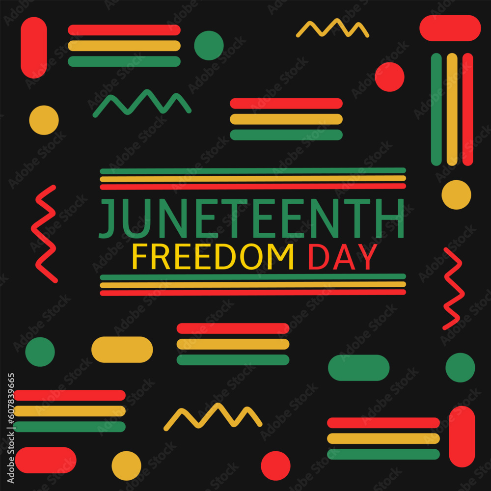 Fototapeta premium Illustration vector graphic of banner background juneteenth freedom day celebration