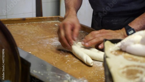 
A baker makes Shabbat challahs photo