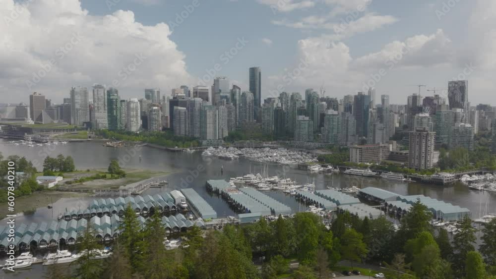 Royal Vancouver Yacht Club and Vancouver skyline Royal Vancouver Yacht Club and Vancouver skyline