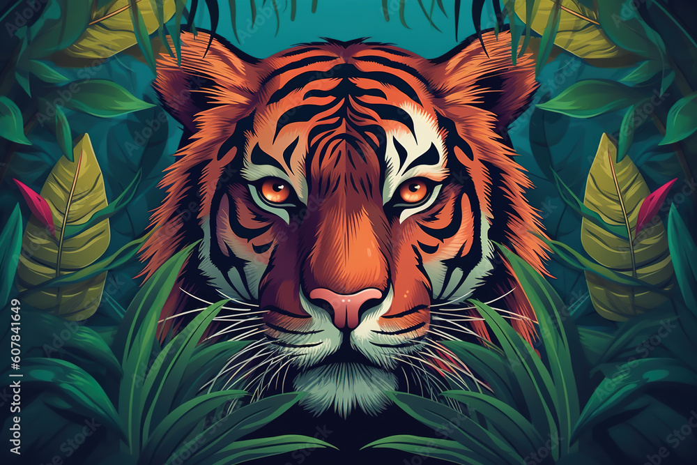 Tiger For International Tiger Day Created with Generative AI Technology Tiger For International Tiger Day Created with Generative AI Technology