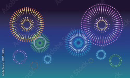 Tapety artystyczne 夜空の花火 eps