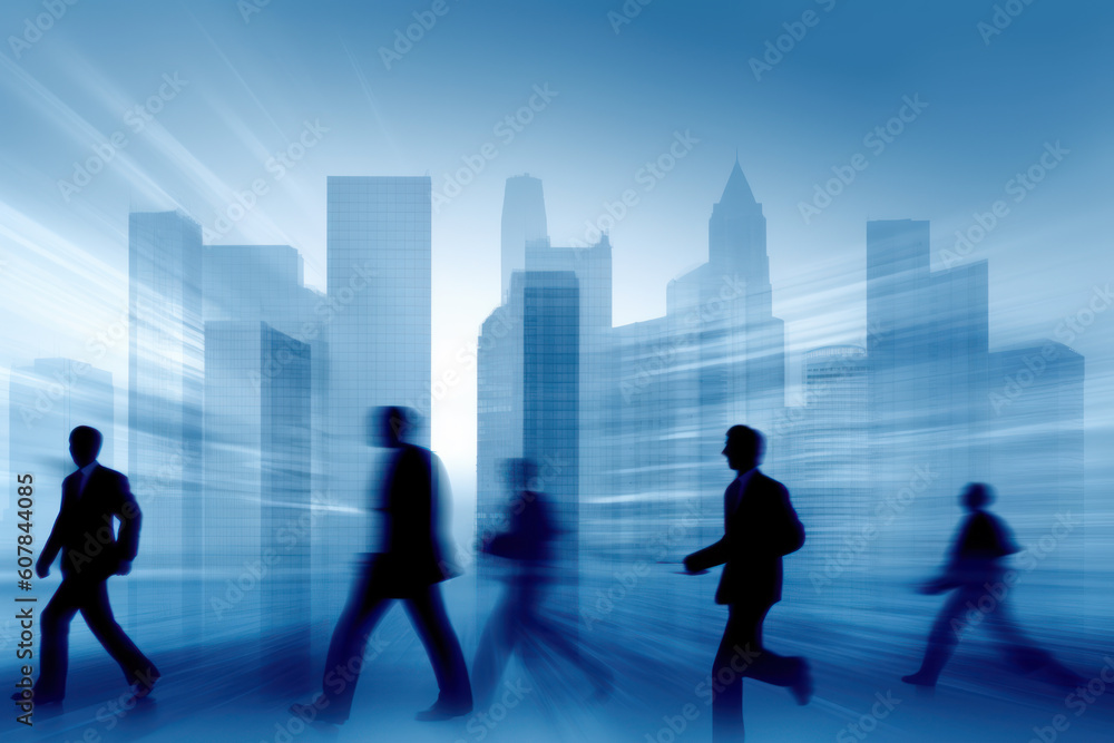 Fast paced and ever changing landscape of a dynamic business environment. Abstract business background. AI Fast paced and ever changing landscape of a dynamic business environment. Abstract business background. AI