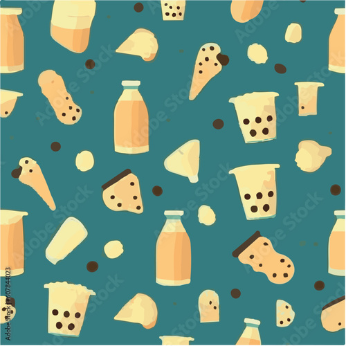 cute simple melktert pattern, cartoon, minimal, decorate blankets, carpets, for kids, theme print design
