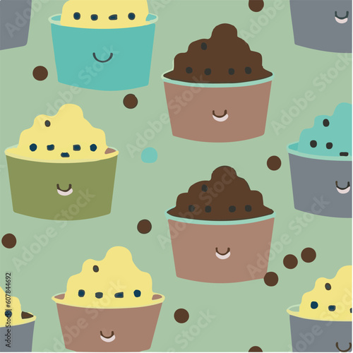 cute simple pudding pattern, cartoon, minimal, decorate blankets, carpets, for kids, theme print design
