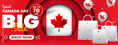 canada independence day sale banner design for business promotion
