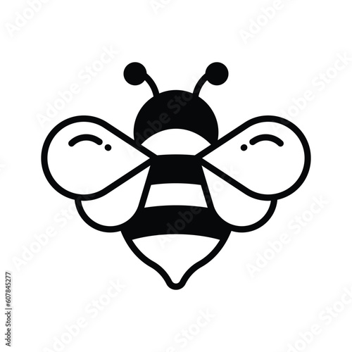 An editable vector of honey bee in modern style, flying insect icon