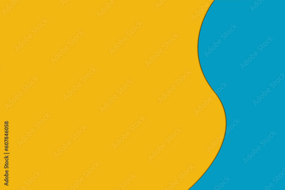 Yellow background with copy space. Abstract yellow and sky blue background