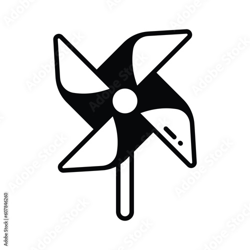 Kids plaything, an amazing icon of pinwheel in modern style, premium vector
