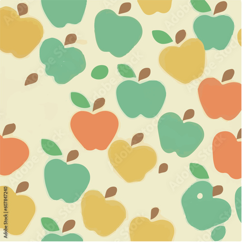 cute simple apple pattern, cartoon, minimal, decorate blankets, carpets, for kids, theme print design
