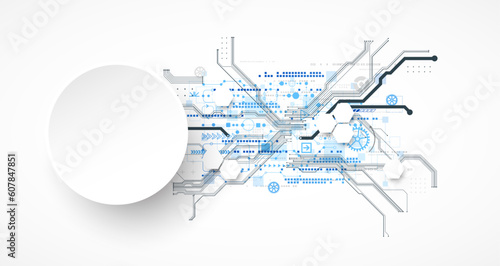 Abstract background on technological and scientific topics. CPU concept.