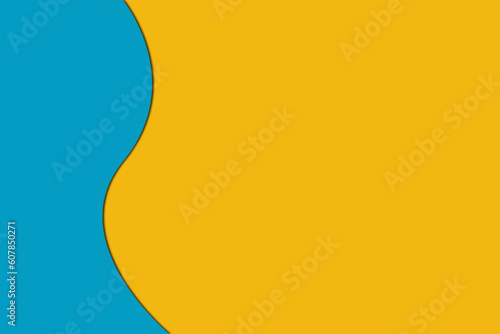 Yellow background with copy space. Abstract yellow and sky blue background