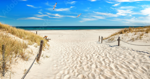 Fototapeta Naklejka Na Ścianę i Meble -  Panoramic view of a dune beach on the Baltic Sea