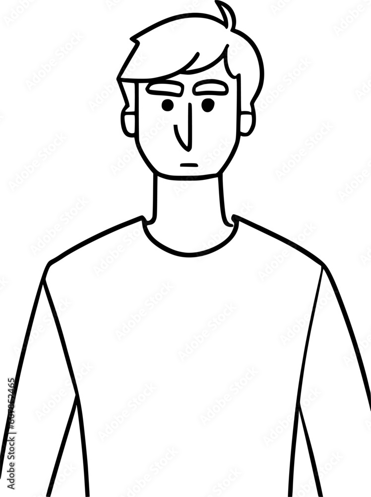 black and white of man cartoon black and white of man cartoon