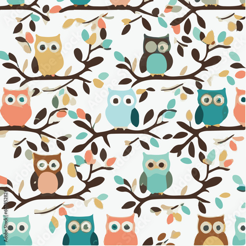 cute simple owl pattern, cartoon, minimal, decorate blankets, carpets, for kids, theme print design
