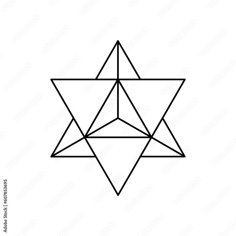 Vector black linear Stellated Octahedron for game, icon, package design, logo, mobile, ui, web, education. Outline. Geometric figures. Vector black linear Stellated Octahedron for game, icon, package design, logo, mobile, ui, web, education. Outline. Geometric figures.