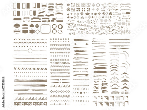 Handwritten Decorative Vintage Shapes