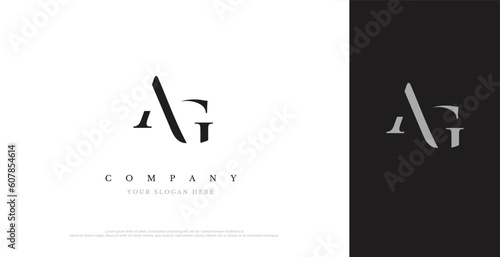 Initial AG Logo Design Vector 