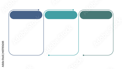Blank company process chart infographic template as vector with 3 options can be used for progress, diagram, annual report, web design. Business concept