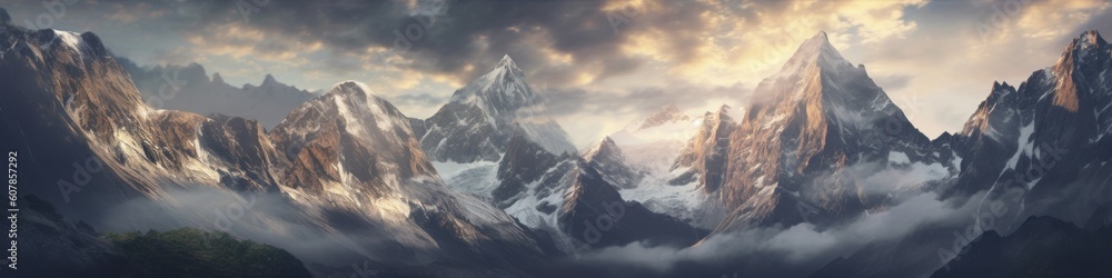 Mountain landscape. Generative AI