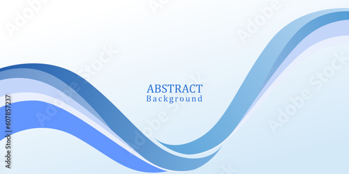 abstract blue background with curve and copy space for text