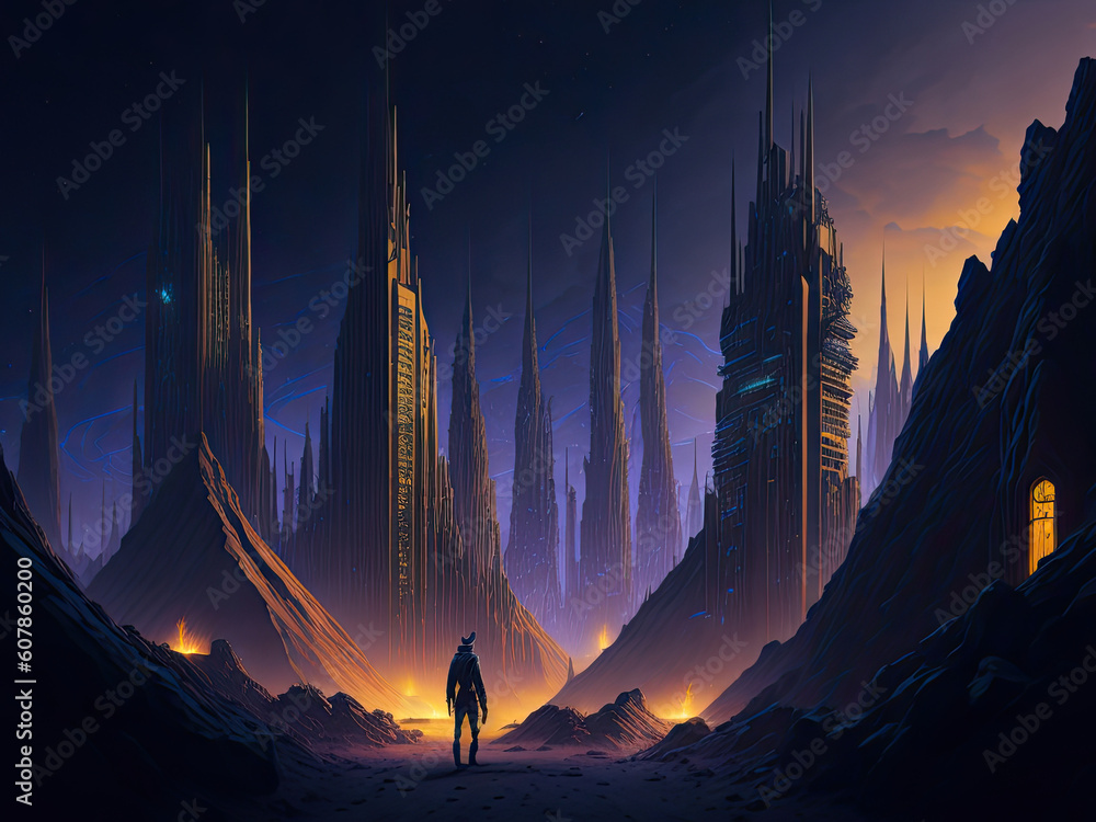 Generative Ai Ai Generated Art Beautiful Sci Fi City Landscape Sci