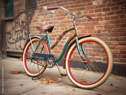 Vintage Charm of Urban Bike - AI Generated © dasom
