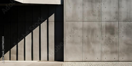 Architectural Shadow Pattern on a Building - AI Generated photo