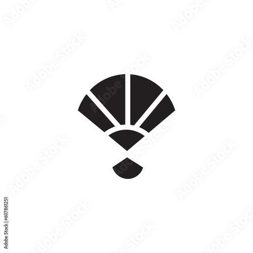 Chinese Decoration Fan Solid Icon