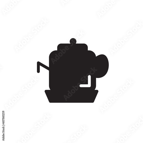 Chinese Decoration Tea Pot Solid Icon