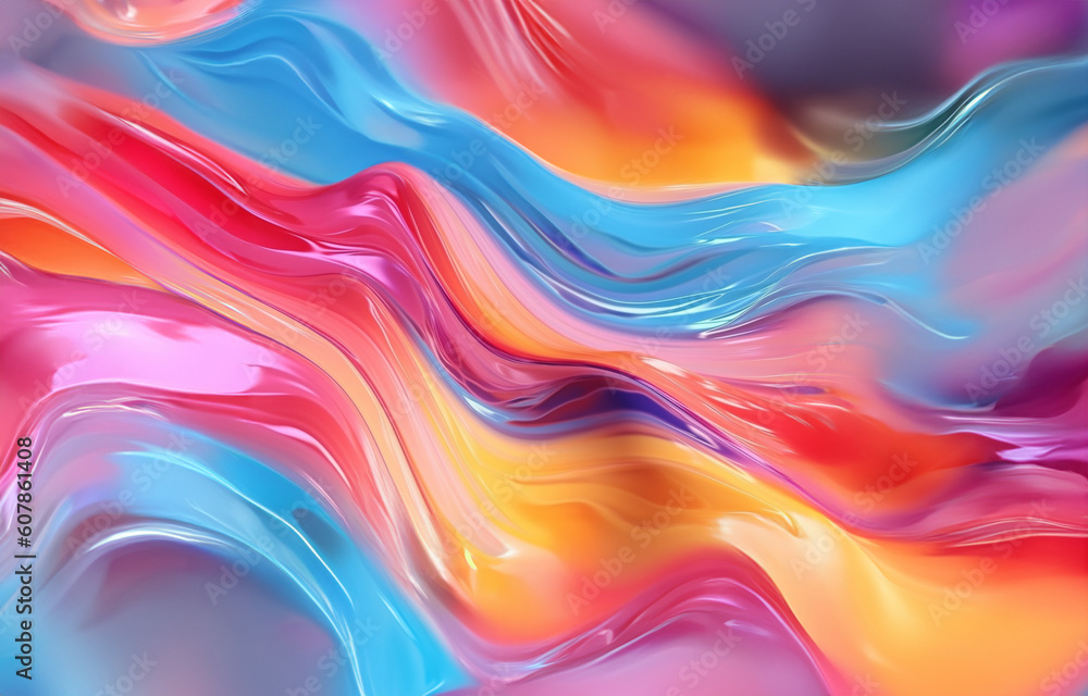 Obraz premium Futuristic chromatic waves