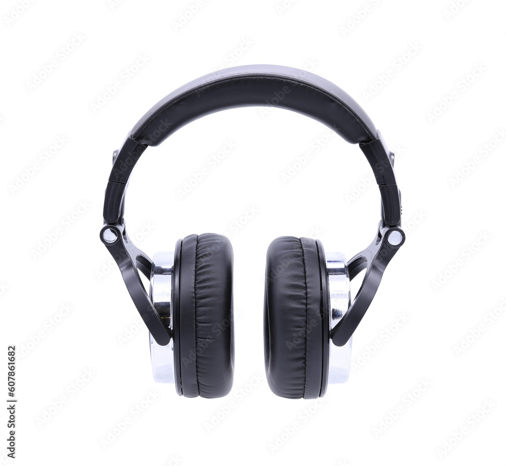 Black headphone on transparent background. Black headphone on transparent background.