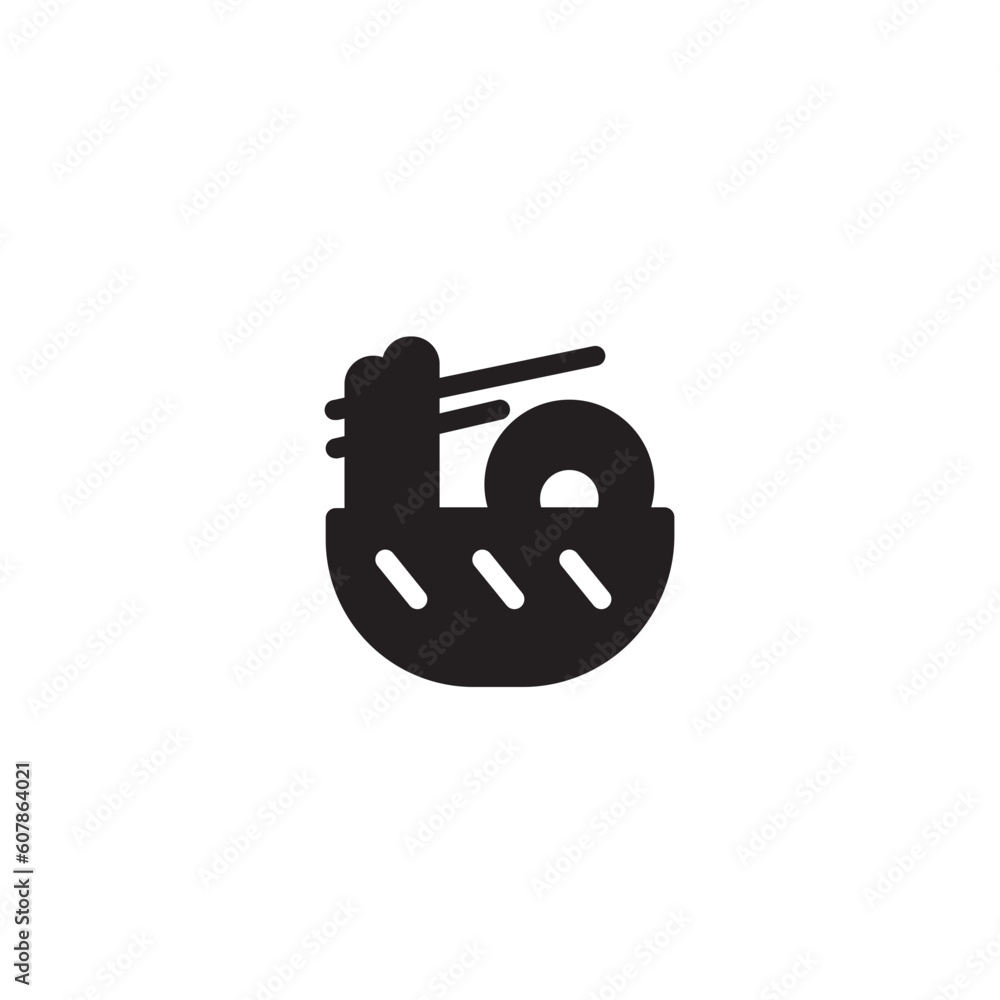 Bowl Soup Sticks Solid Icon Bowl Soup Sticks Solid Icon