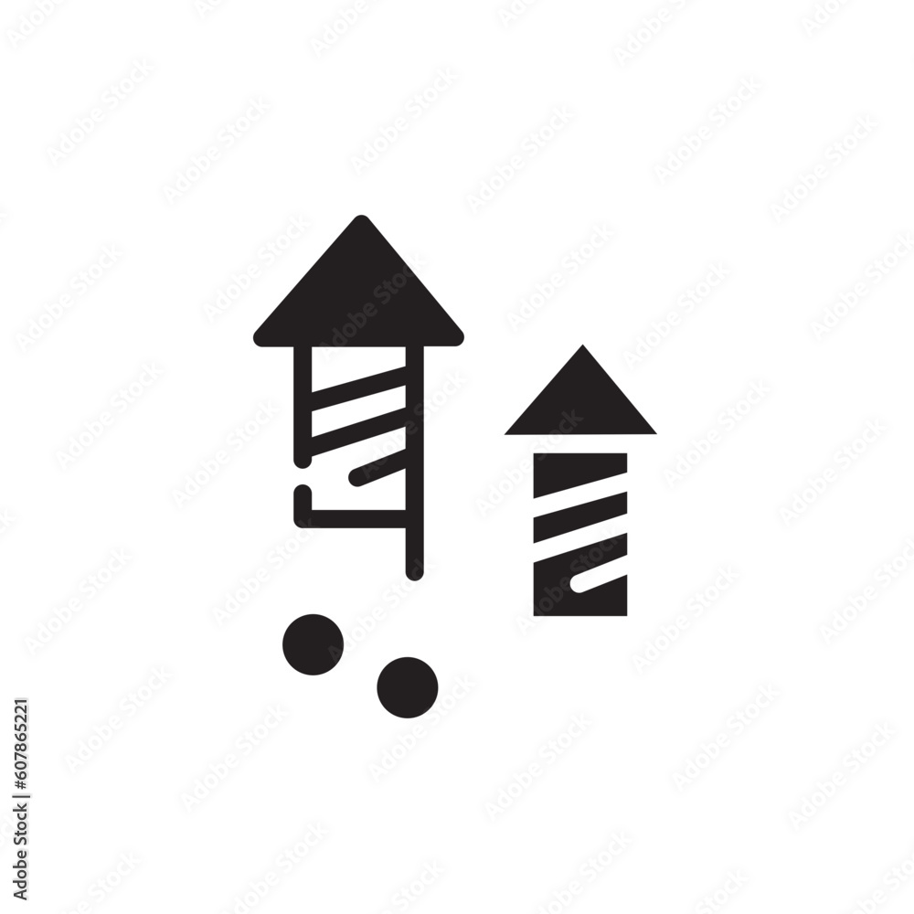 Chinse Explosive Firecracker Solid Icon Chinse Explosive Firecracker Solid Icon