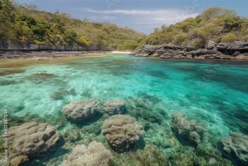 national park with crystal-clear waters and a variety of coral reefs visible, created with generative ai © altitudevisual