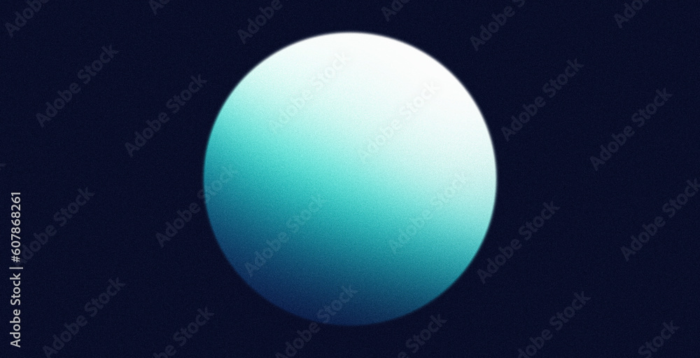 Blue white sphere color gradient abstract minimal background on black backdrop