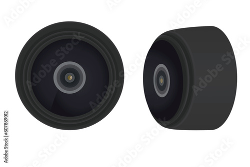 Surveillance camera lens. vector illustration