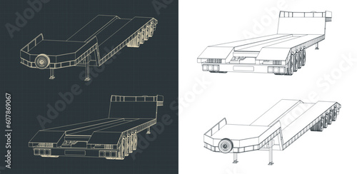 4 axle lowbed trailer