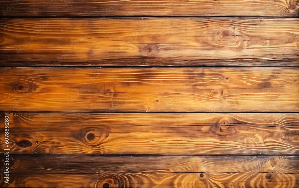 Naklejka premium wooden table texture. brown planks as background top view, Super realistic