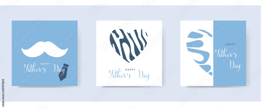 Happy Father's Day greeting card, banner, poster or flyer design.