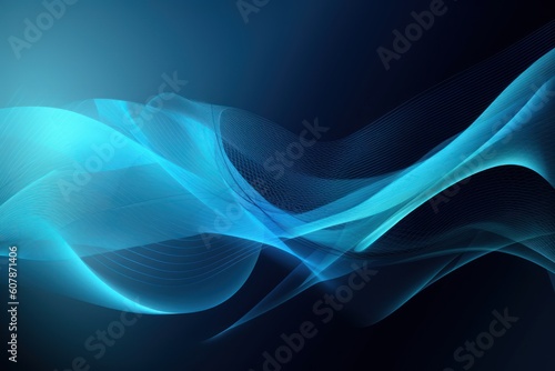 Abstract blue background, Generative Ai