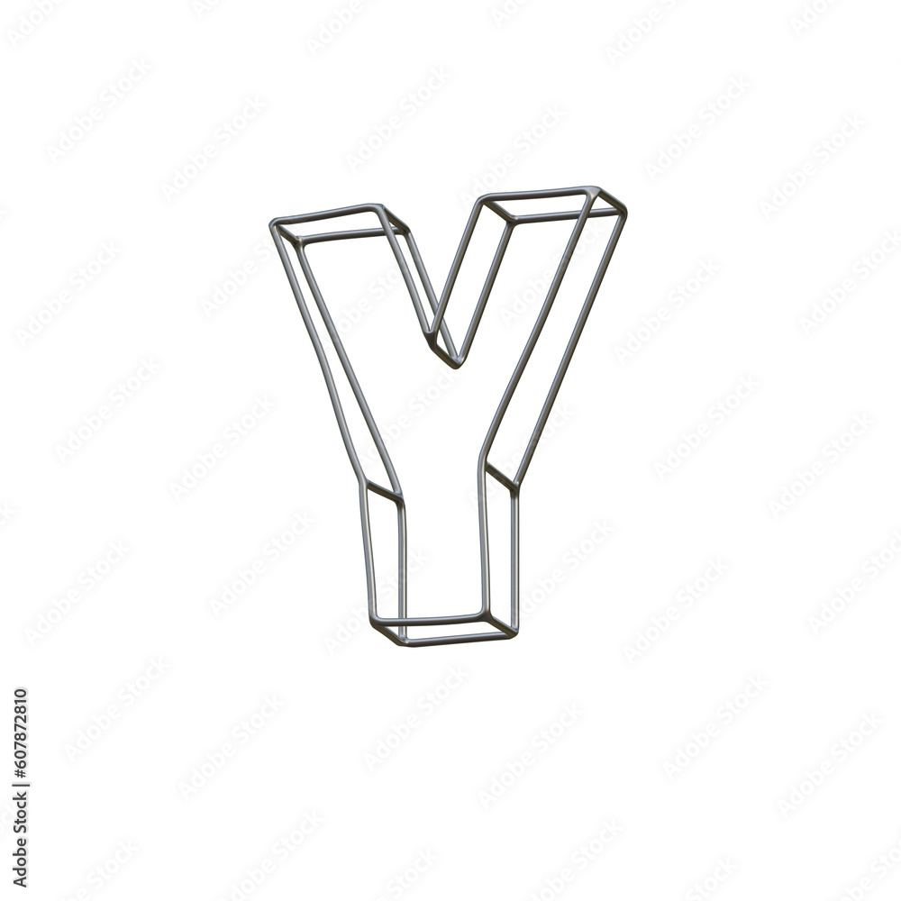 Outline Steel Wire 3D Alphabet or PNG Letters Outline Steel Wire 3D Alphabet or PNG Letters