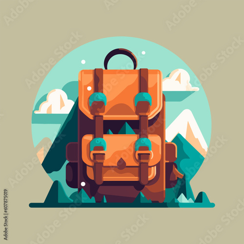 backpack for adventure, school bag vector