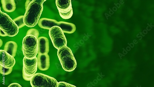 Microbiome of human immunity. Probiotic background. People health background. 3d-rendering photo