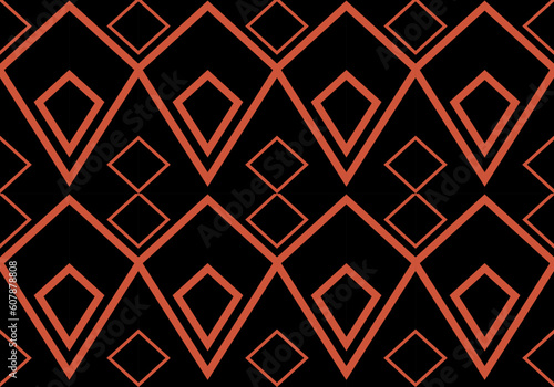 Geometric ethnic oriental ikat seamless pattern traditional Design for background, carpet, wallpaper, clothing, wrapping, Batik, fabric,Vector illustration.embroidery style.