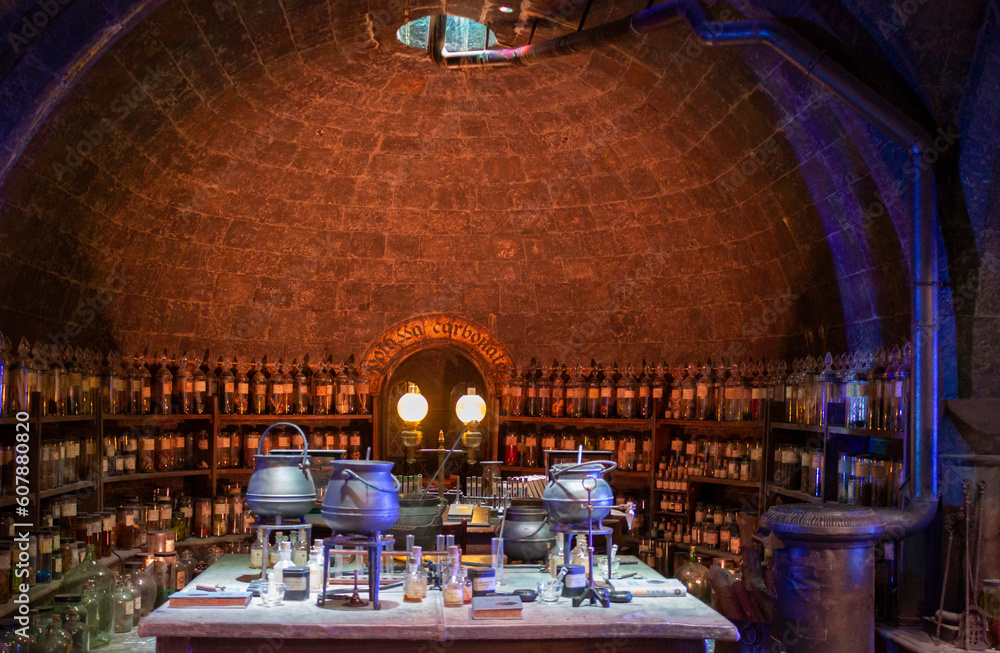 Fototapeta premium London, UK; October 23, 2013; Warner Bros Studios London tour, with the sets and original material of the Harry Potter movies.