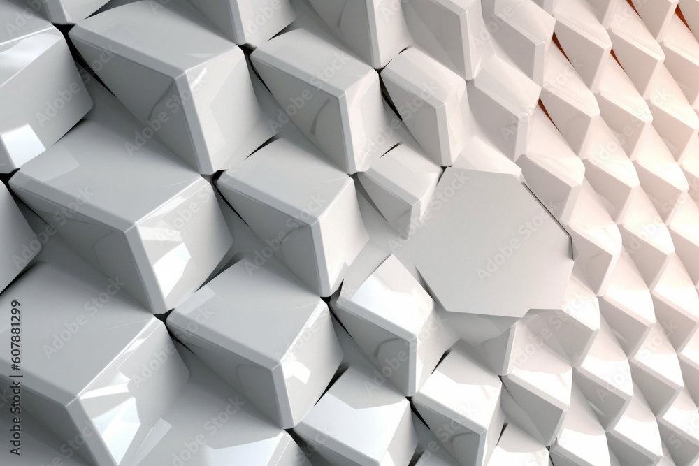 Abstract generated background consisting of hexagonal elements. White hexagonal background. Abstract generated background consisting of hexagonal elements. White hexagonal background.