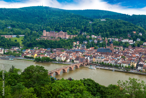 HPanoramic aerial view of Heidelberg